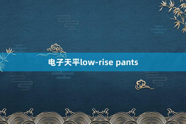 电子天平low-rise pants
